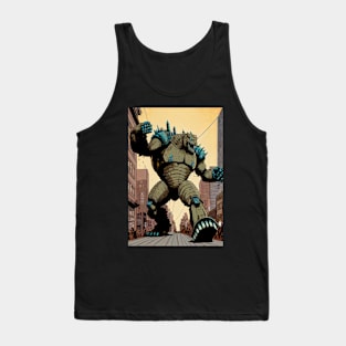 Monster giant robot attacking the city Tank Top